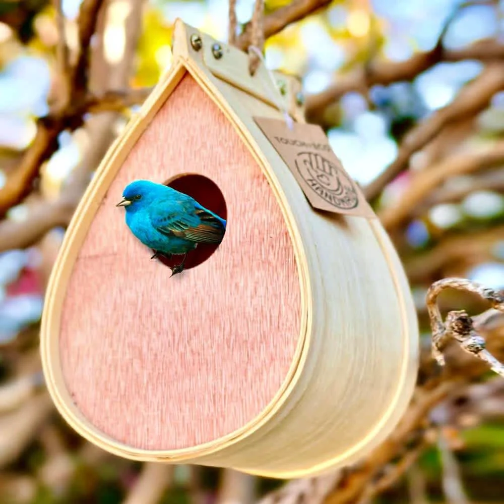 Genuine Pollinating Palace - Eco-friendly Handmade Natural Wood Hanging Habitat-Bird House Dependable