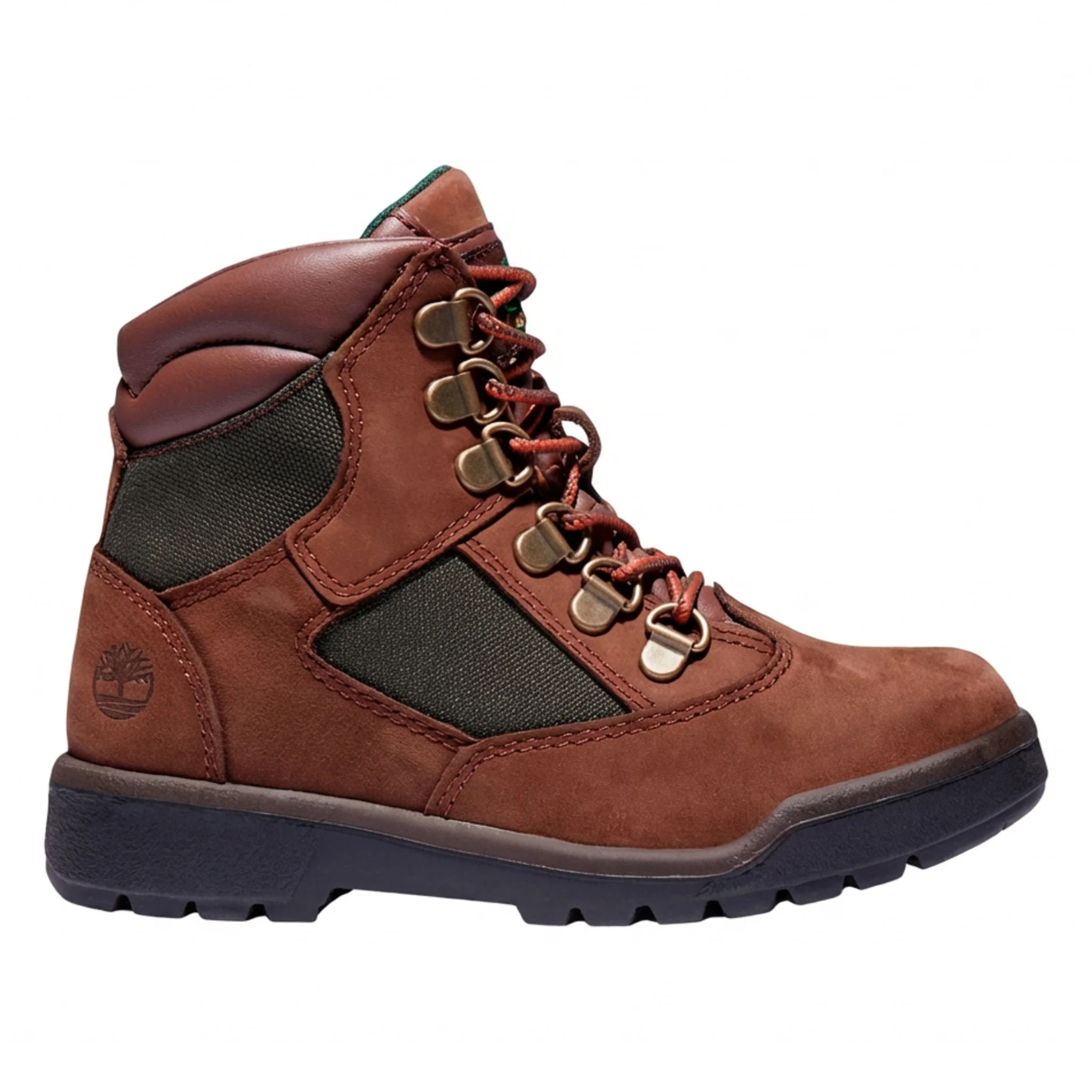 Contemporary Timberland Grade School 6 Inch Field Boot Junior 'Brown Green' Boots Fine Crafted