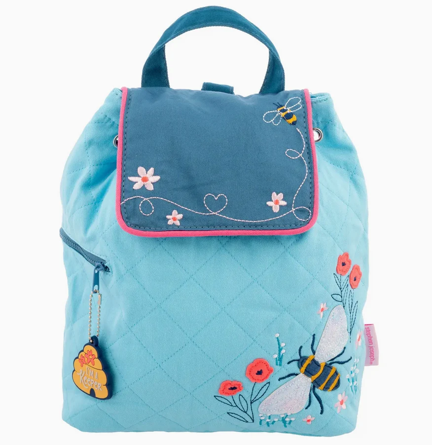 Expertly Made Quilted Backpack Bee Responsible