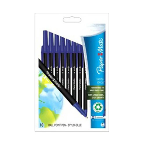 Excellent Paper Mate Write Bros Stick Medium Tip Ballpoint Pens - 10 Ea Genuine