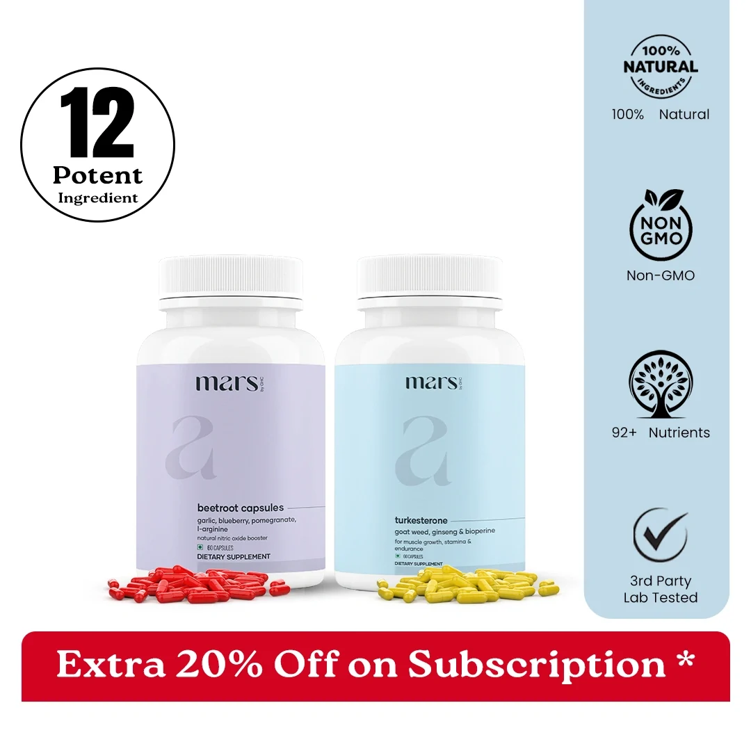 Clean Mars Testo Max Combo Mars Beetroot Nitric Oxide Booster Mars Turkesterone Capsules Exclusive