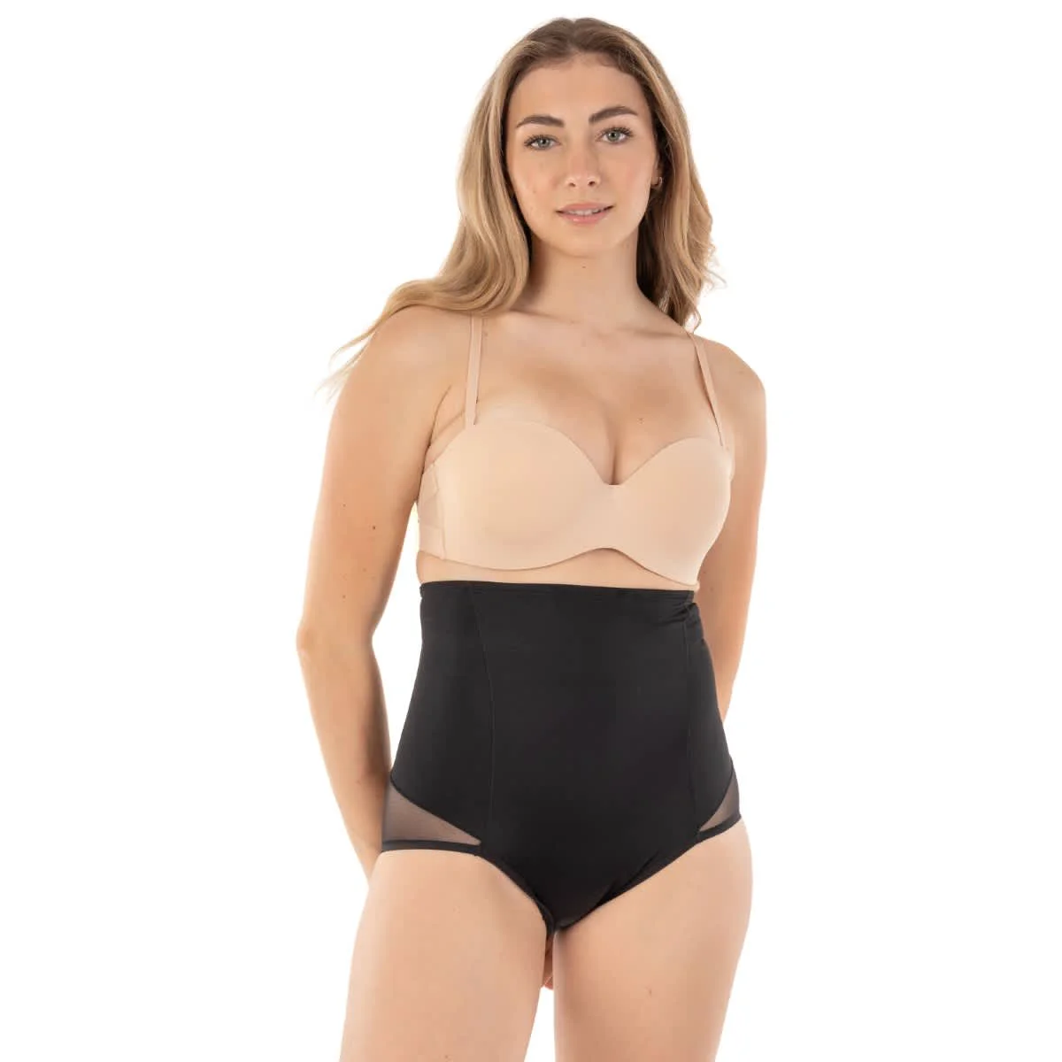 Breathable Body Beautiful High Waist Shaper with Targeted Double Front Panel for Smooth Shaping Fashionable