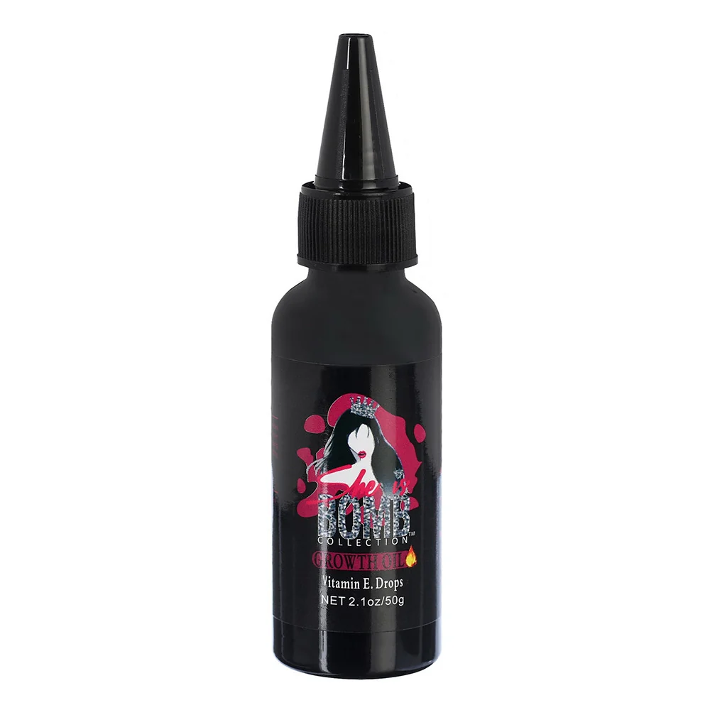 Top-Quality She Is Bomb Hair Growth Oil with Vitamin E Drops 2.1 Oz Comfortable