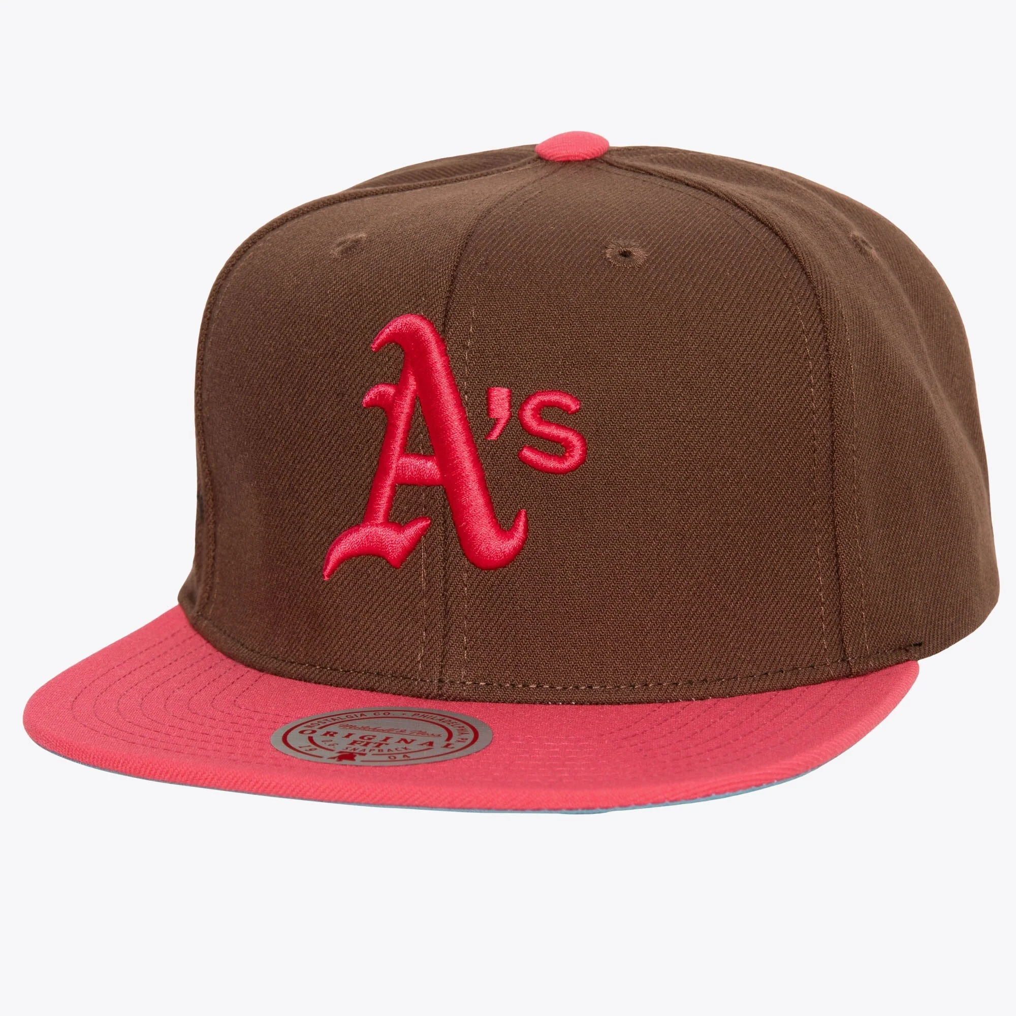Certified Mitchell Ness Men's MLB The Damn Snapback Coop Athletics Brown Reliable