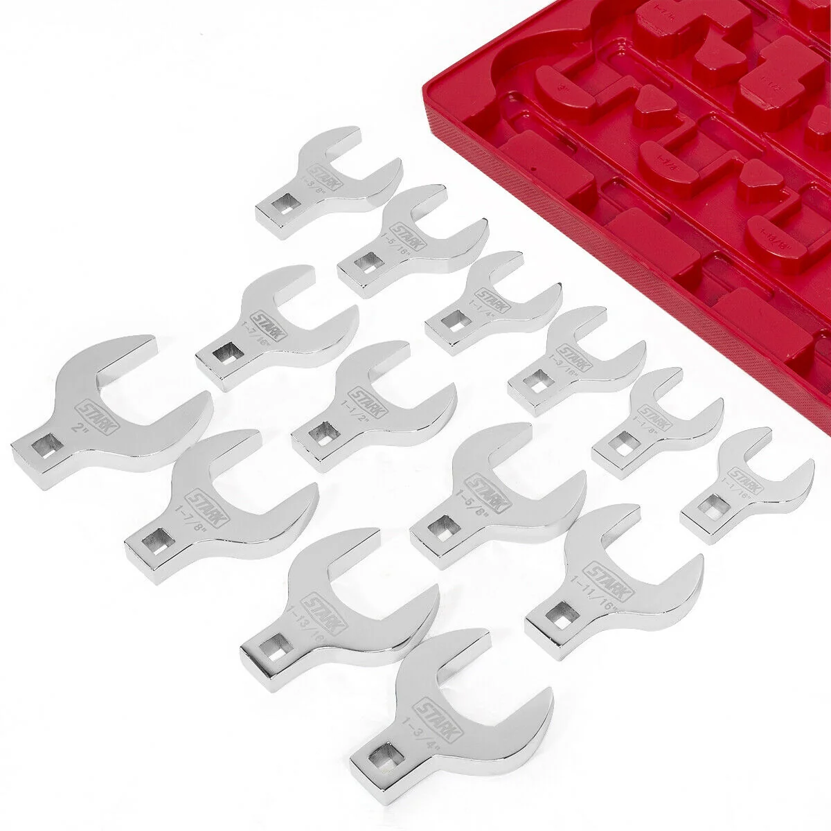 Organic 14 PC Large 1 2 inch Drive Jumbo Crowfoot Wrench Set SAE Reliable