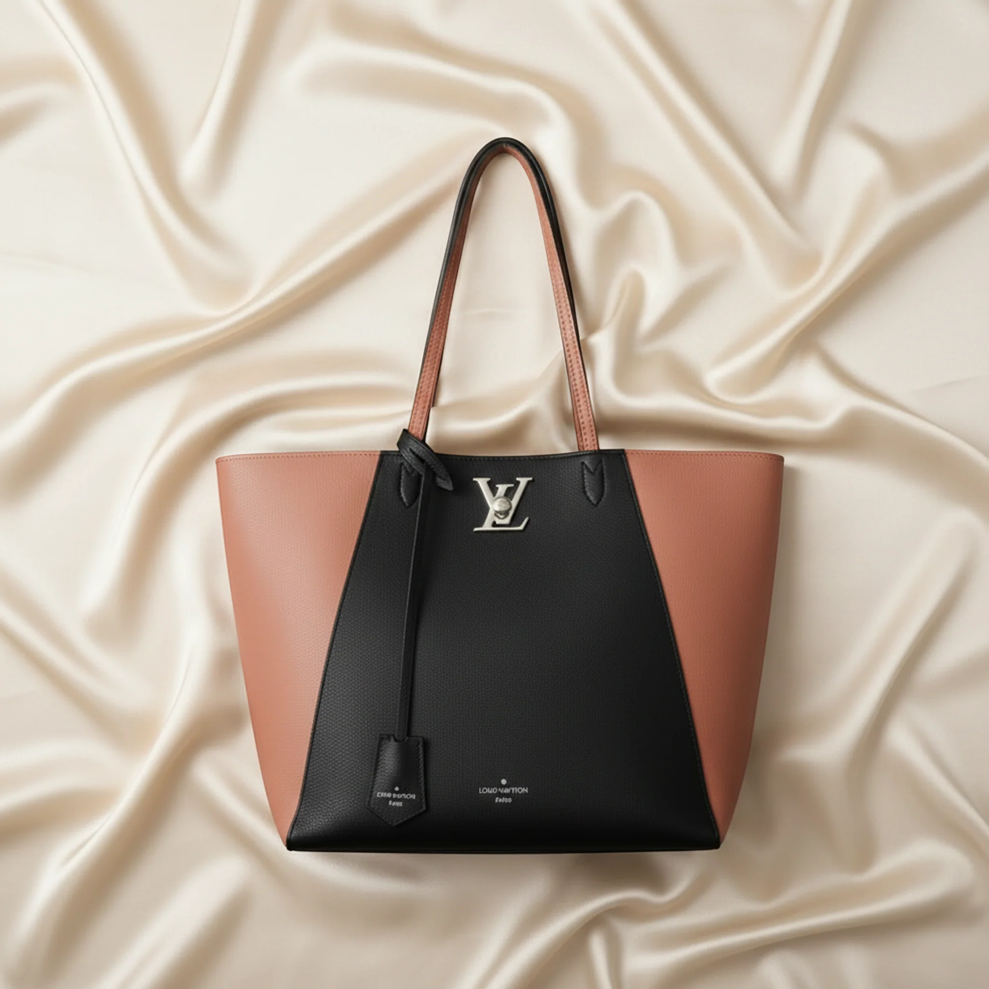 Fine Louis Vuitton Lock Me Cabas · Calfskin Tote Elegant