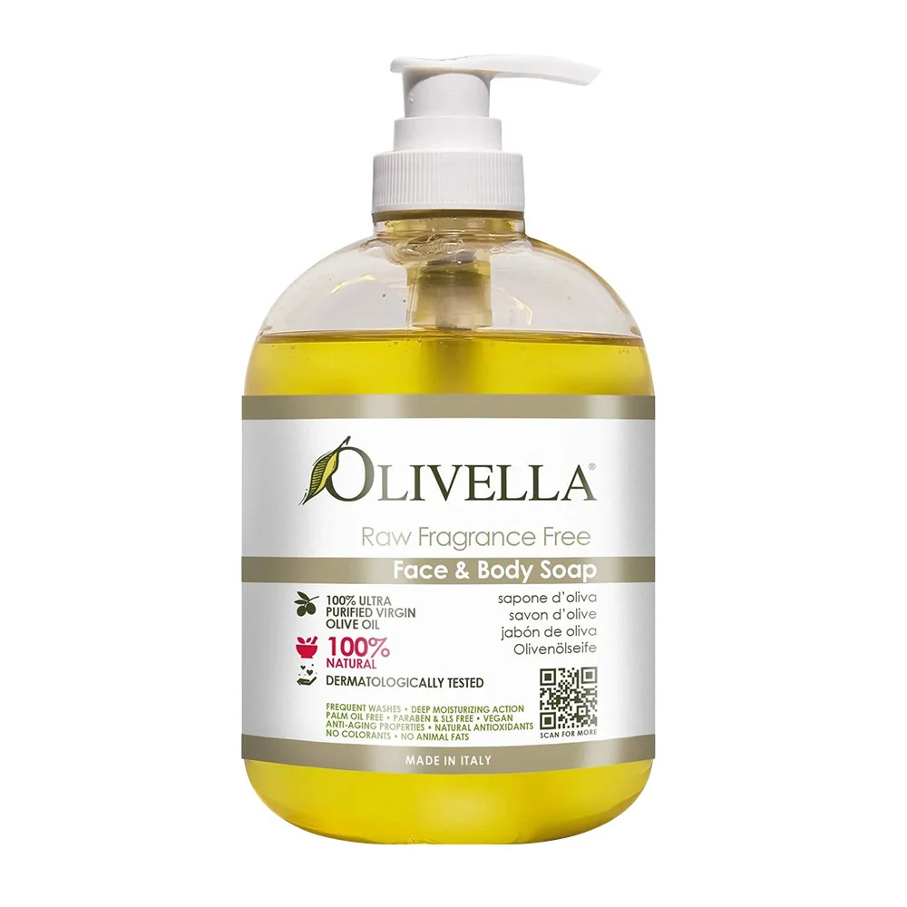 Carefully Designed Olivella Liquid Soap Face And Body Raw Fragrance 16.9 Oz Clean