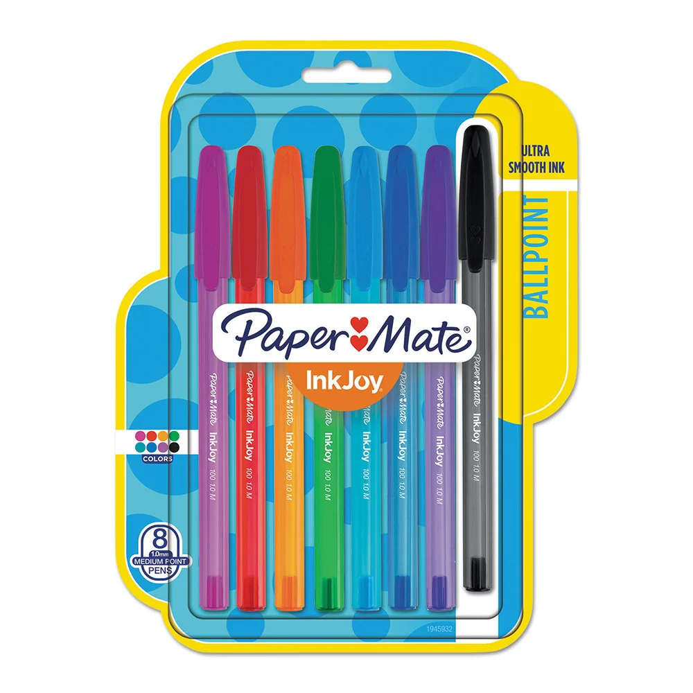 Easy-to-Use Paper Mate InkJoy Ballpoint Pens Medium Point Assorted Colors 8 Ea Fashionable