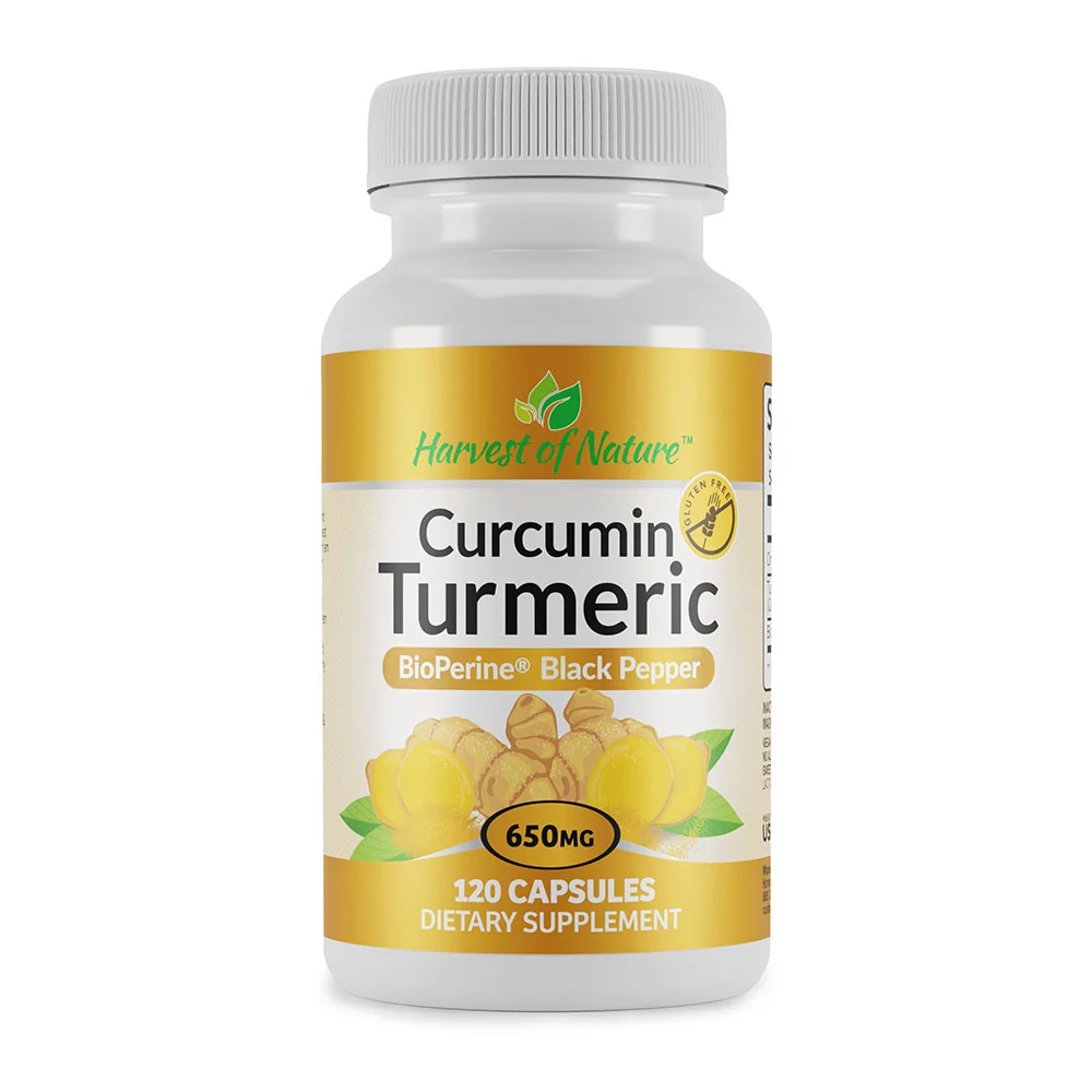 High-End Harvest of Nature Curcumin Turmeric 650 Mg Capsules 120 Ea Premium