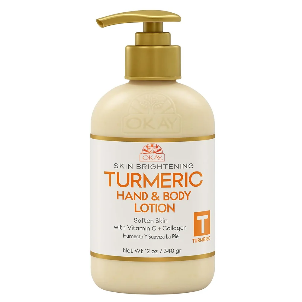 Smooth Okay Turmeric Hand and Body Lotion for Brightening and Soothing Skin 12Oz 340g Consistent