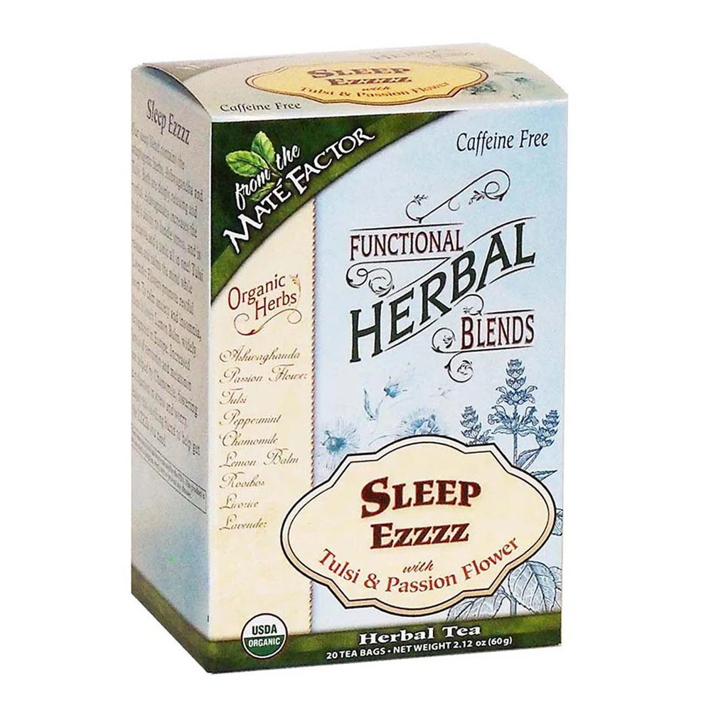 Green The Mate Factor Slepp Ezzz Herbal Tea Bags Tulsi And Passion Flower 20 Ea Trusted