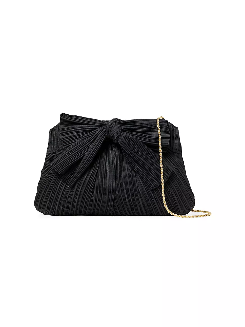Premium Loeffler Randall Rayne Pleated Frame Clutch in Black First-Class