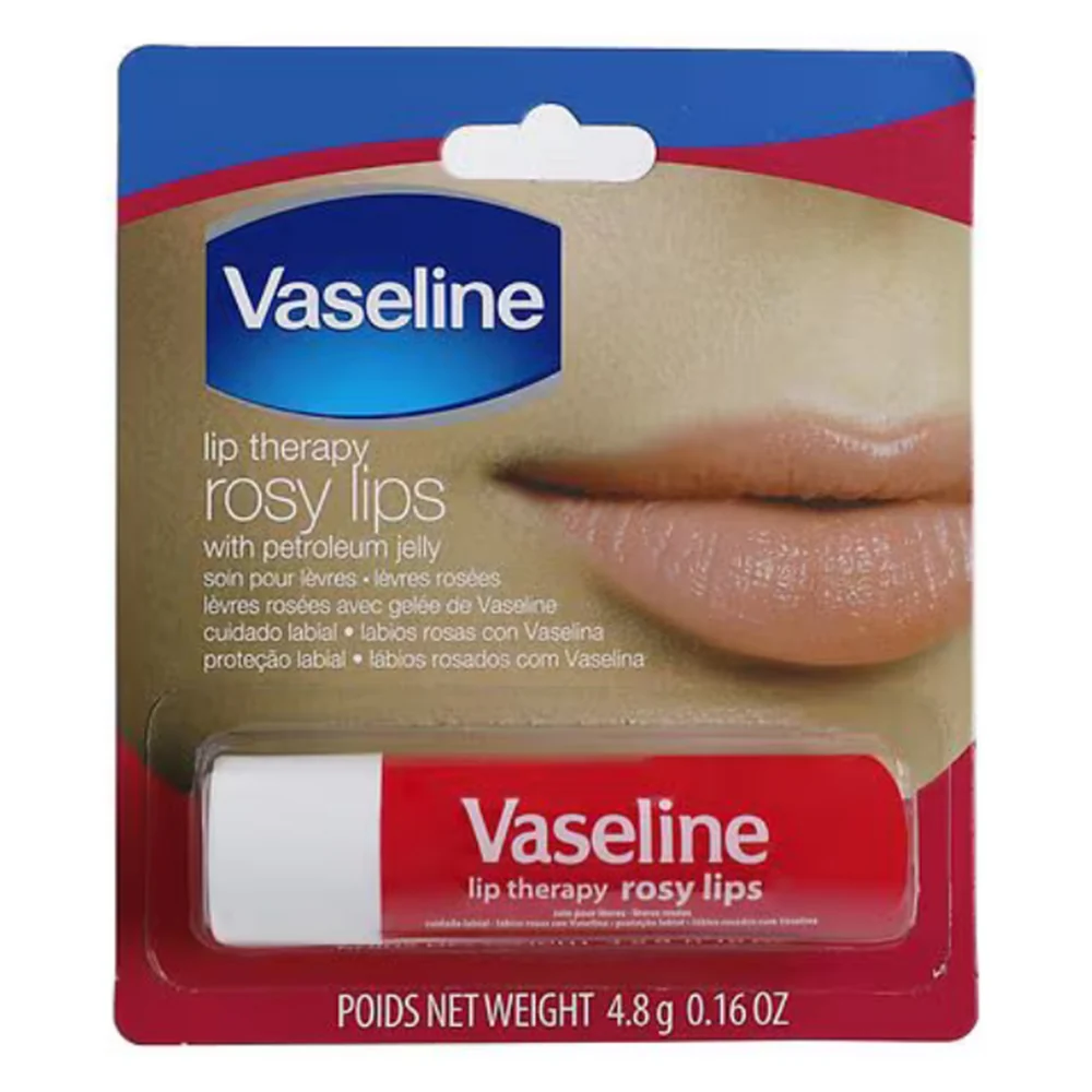 Organic Vaseline Lip Therapy Care Petroleum Jelly Rosy Rosy Lips 0.16Oz 4.8g Original Design