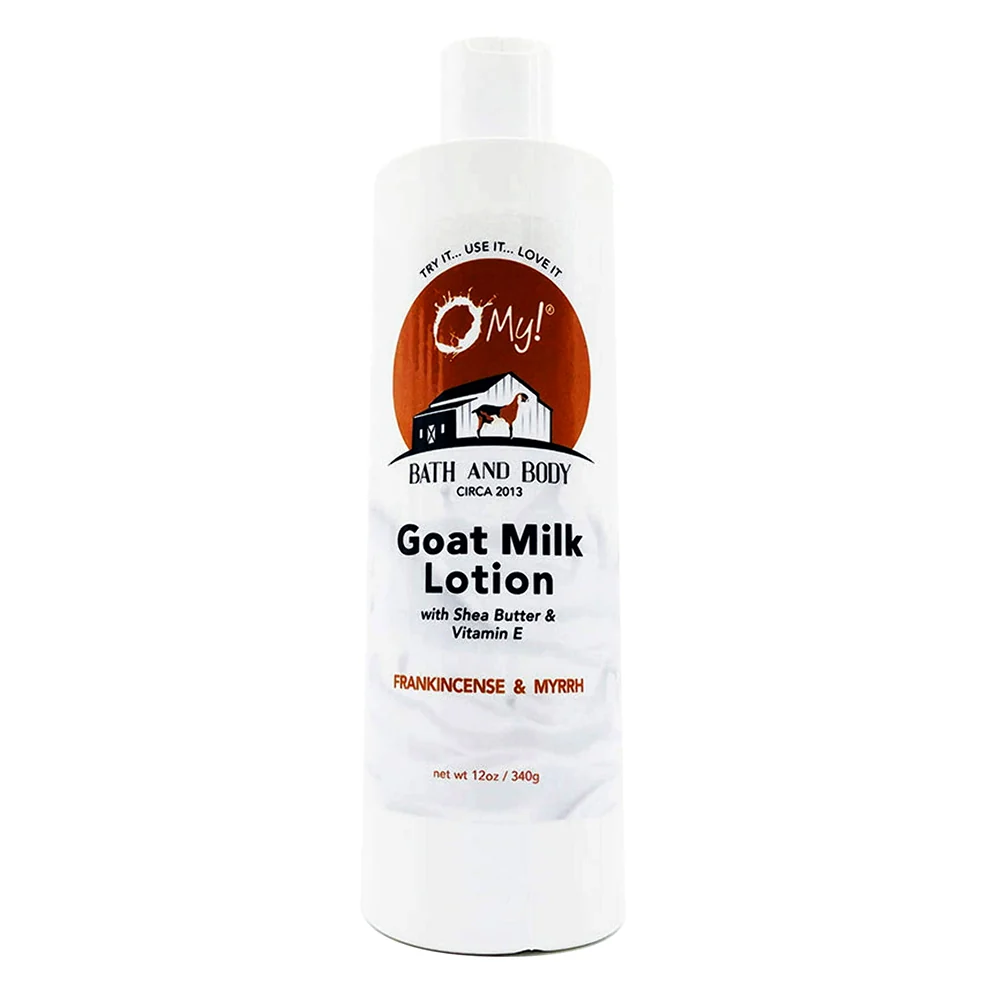 Trusted O My Goat Milk Lotion Frankincense and Myrrh for Deep Moisturizing and Nourishing Skin 12Oz 340g Responsible