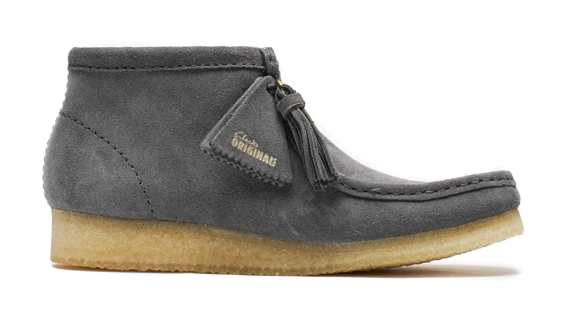 Dependable Clarks Women's Wallabee Boot Grey Blue Suede Booties Classic