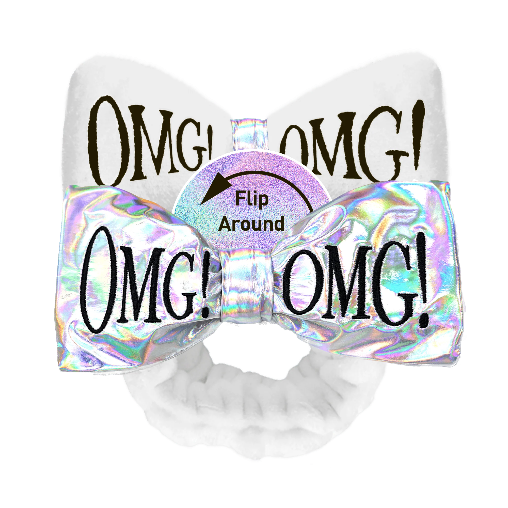 Green Omg Reversible Mega Hairband White Clean