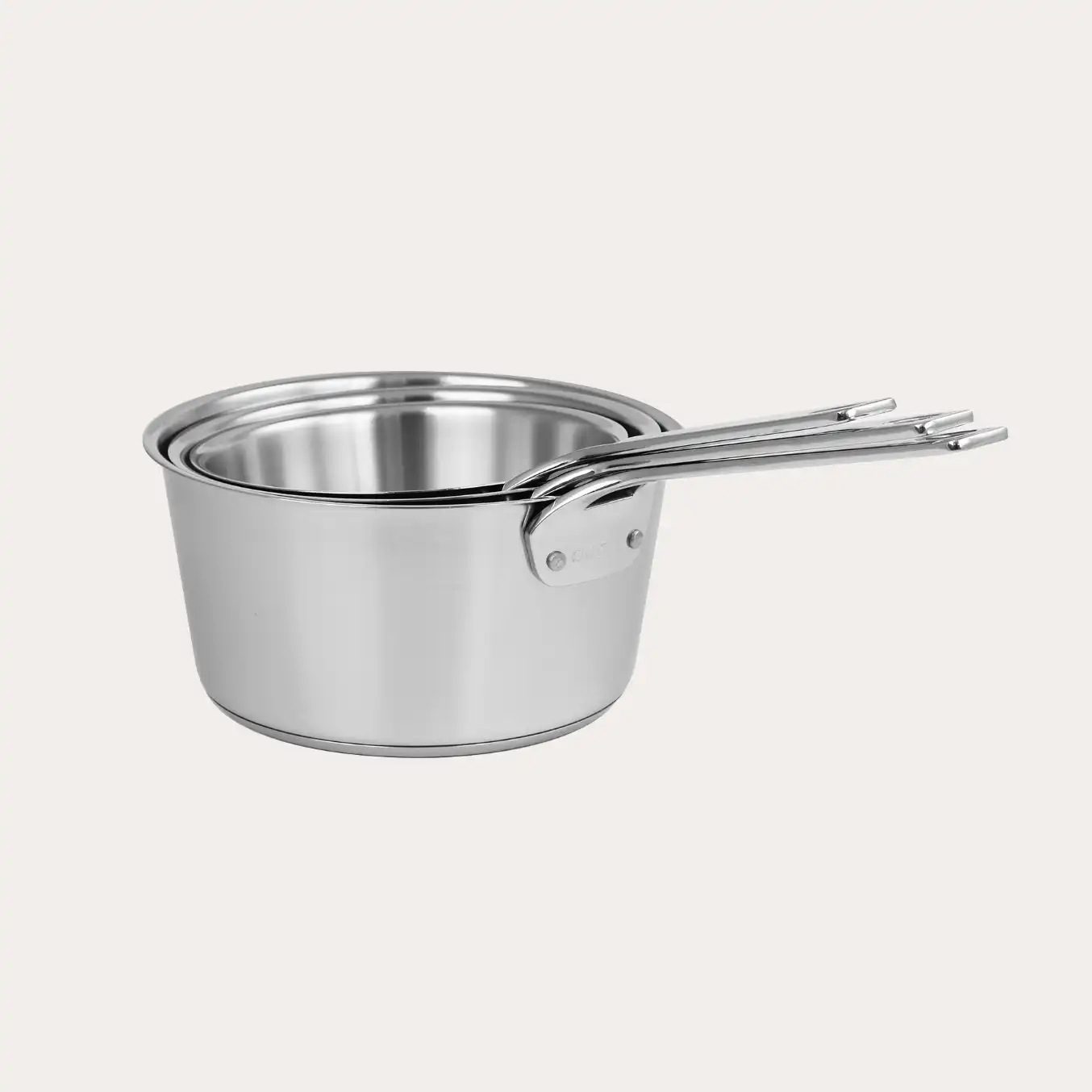 Trendy Set of 3 saucepans with glass lids Innovative