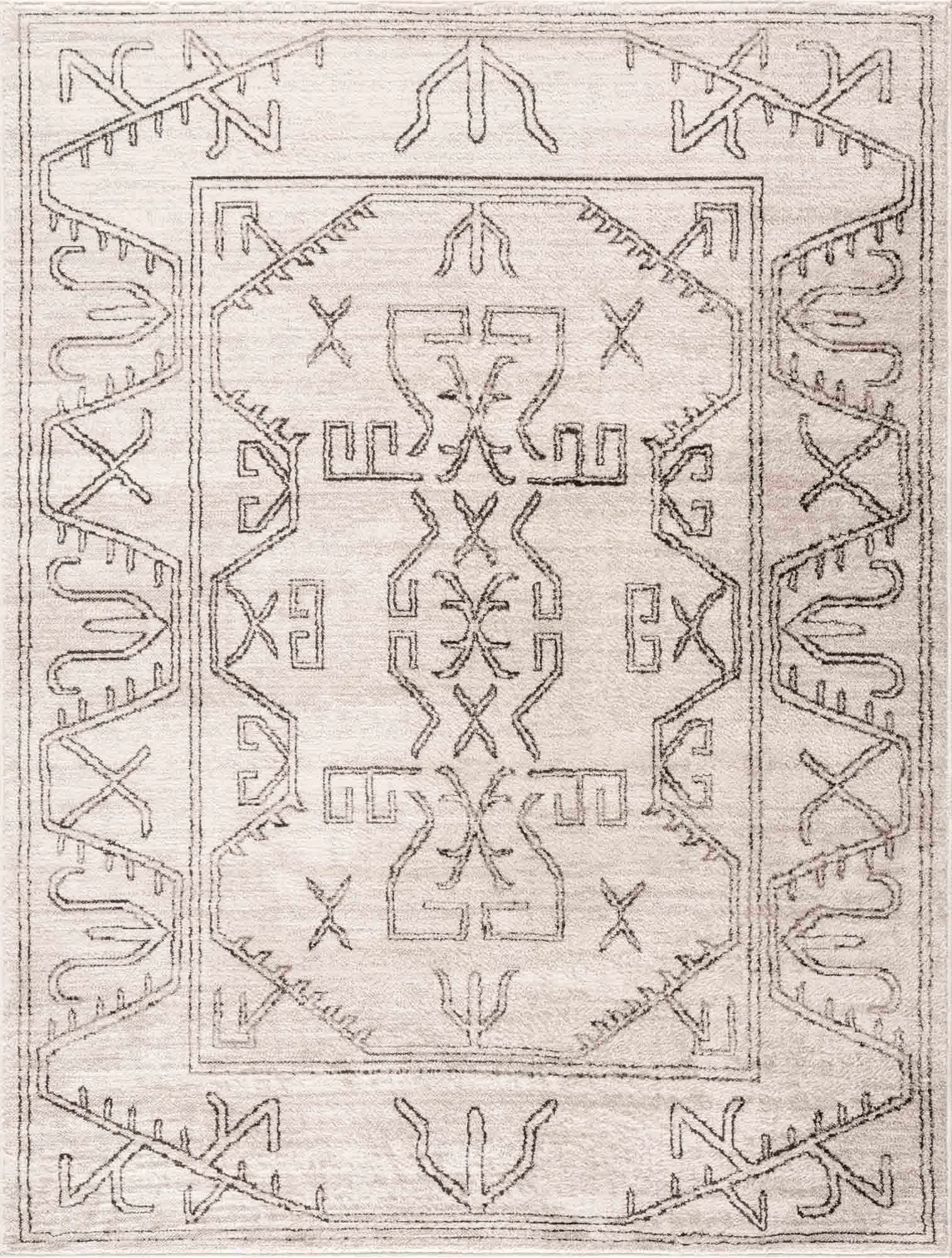 First-Class Divya Cream Charcoal Area Rug - Innovative
