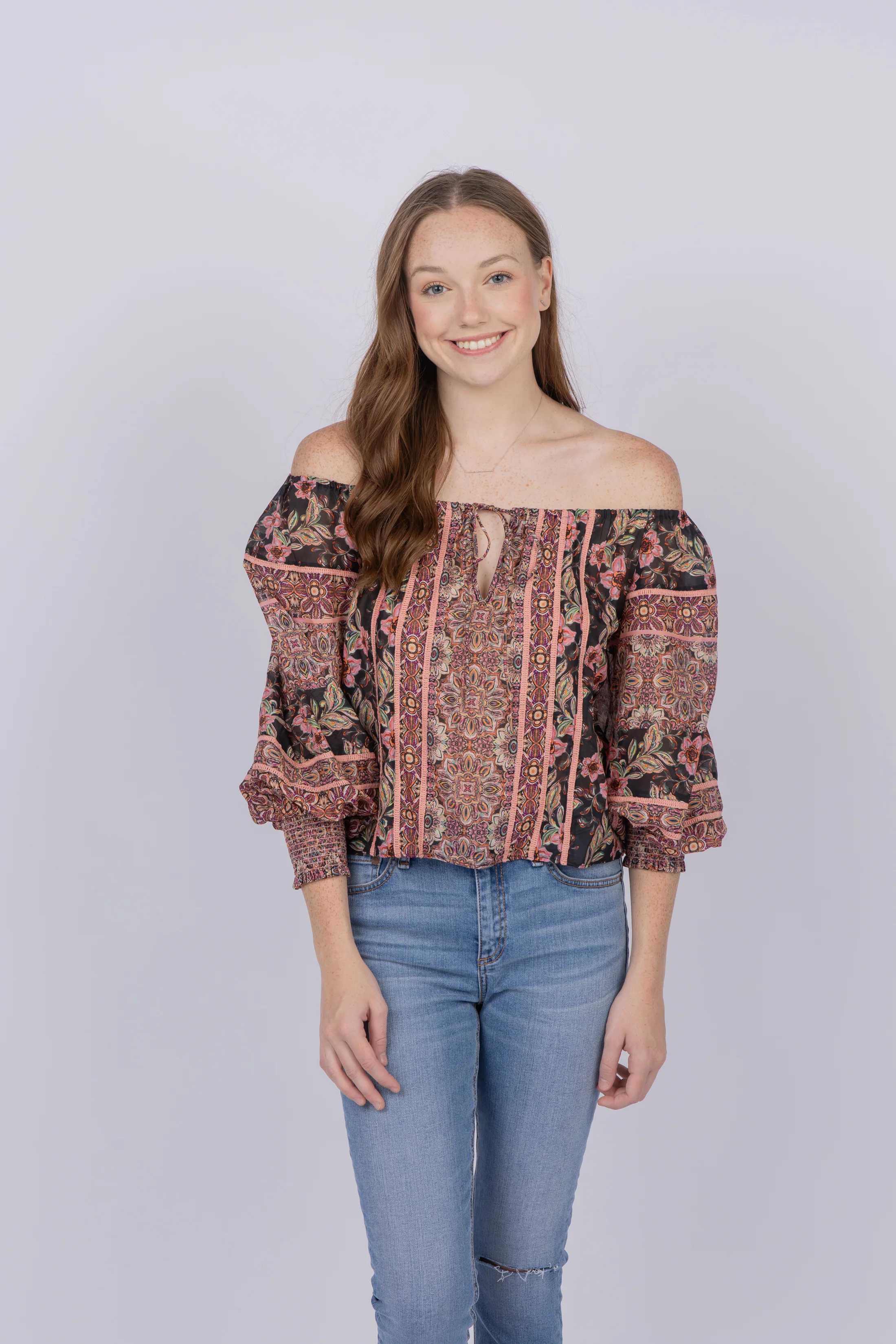 Unique Alice Olivia Alta Top in Canopy Tile Trendy
