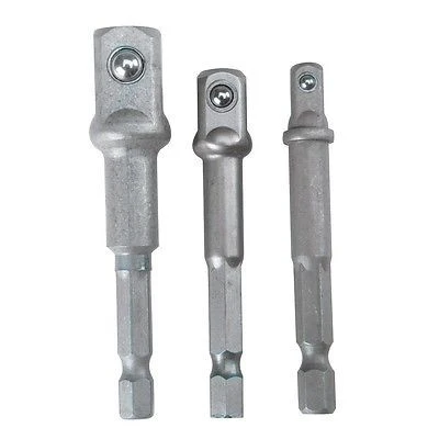 Excellent 3 Piece Hex Drive Bit Power Impact Driver Drill Chuck Holder for Sockets Socket Practical