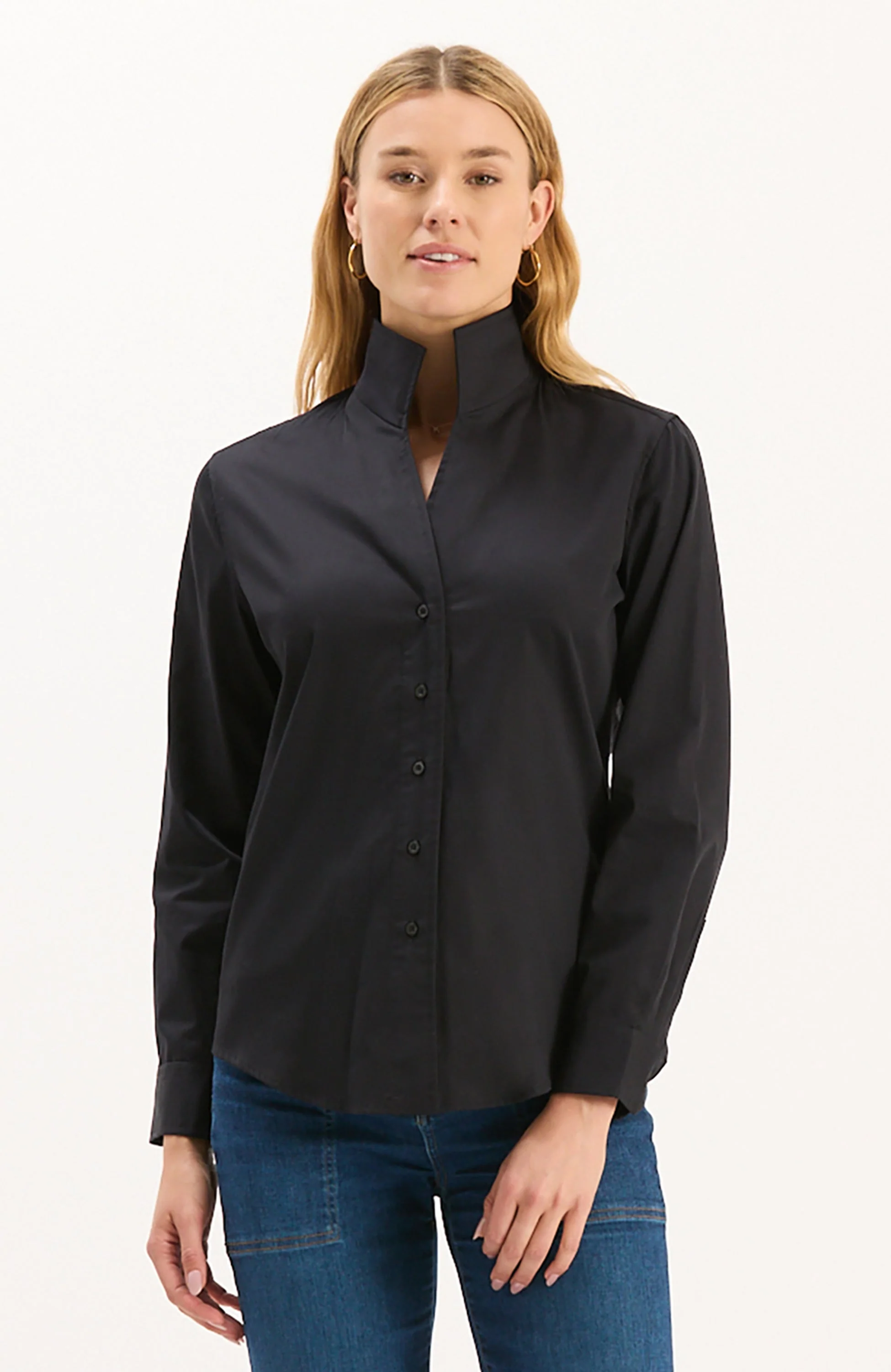 Breathable Tyler Boe Natalie Shirt in Black Dependable