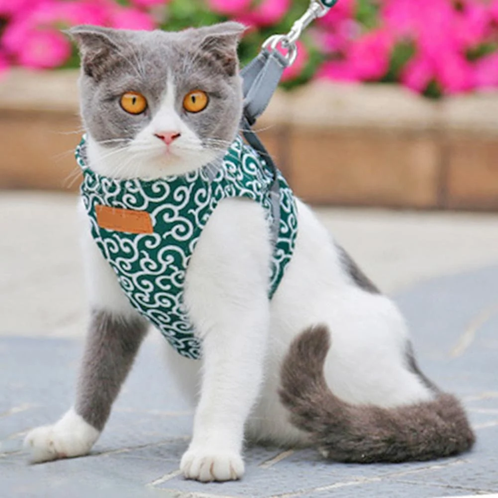 Comfortable Escape Proof Cat Walking Vest Harness Leash Luxury