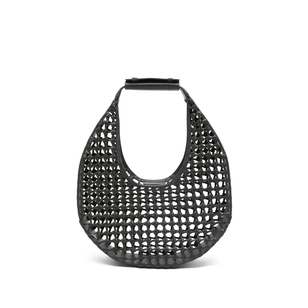 Trendy Brown Woven Design Top Handle Bag Exclusive