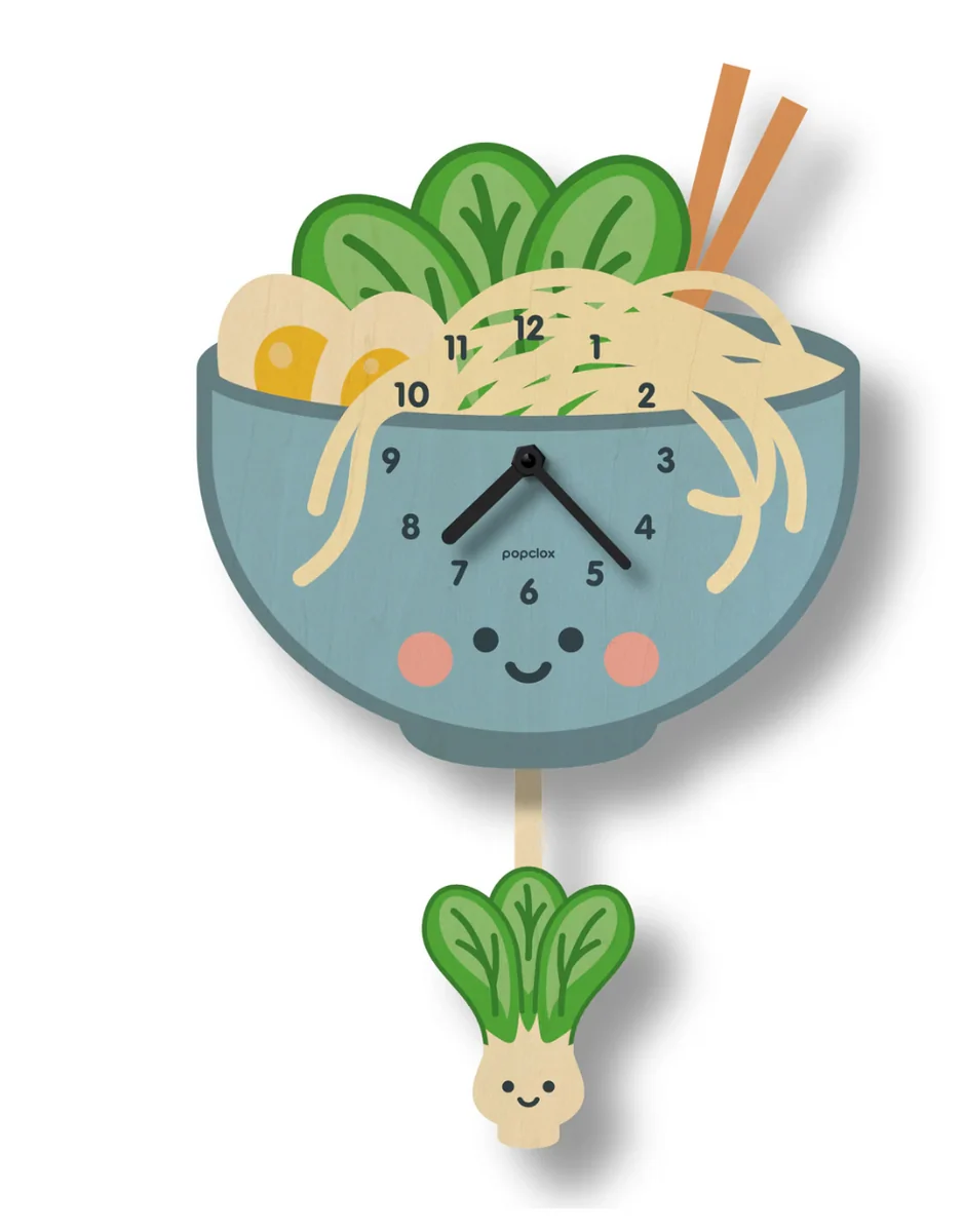 Classic Wood Pendulum Clock Ramen Soft
