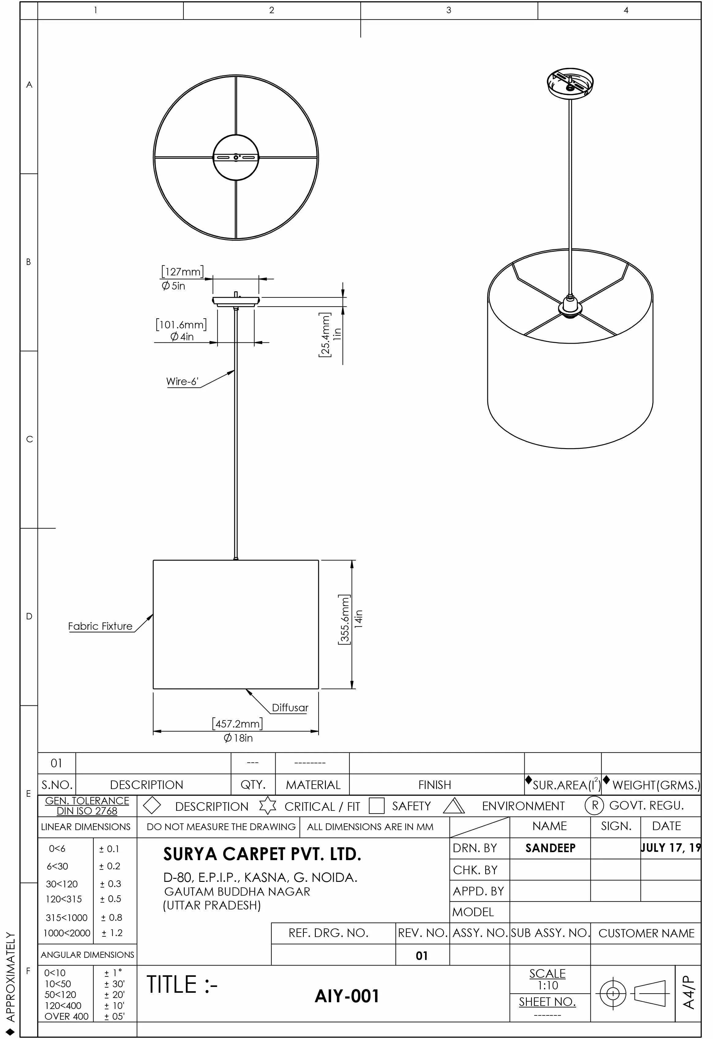 Clean Natchitoches Ceiling Light - Comfortable