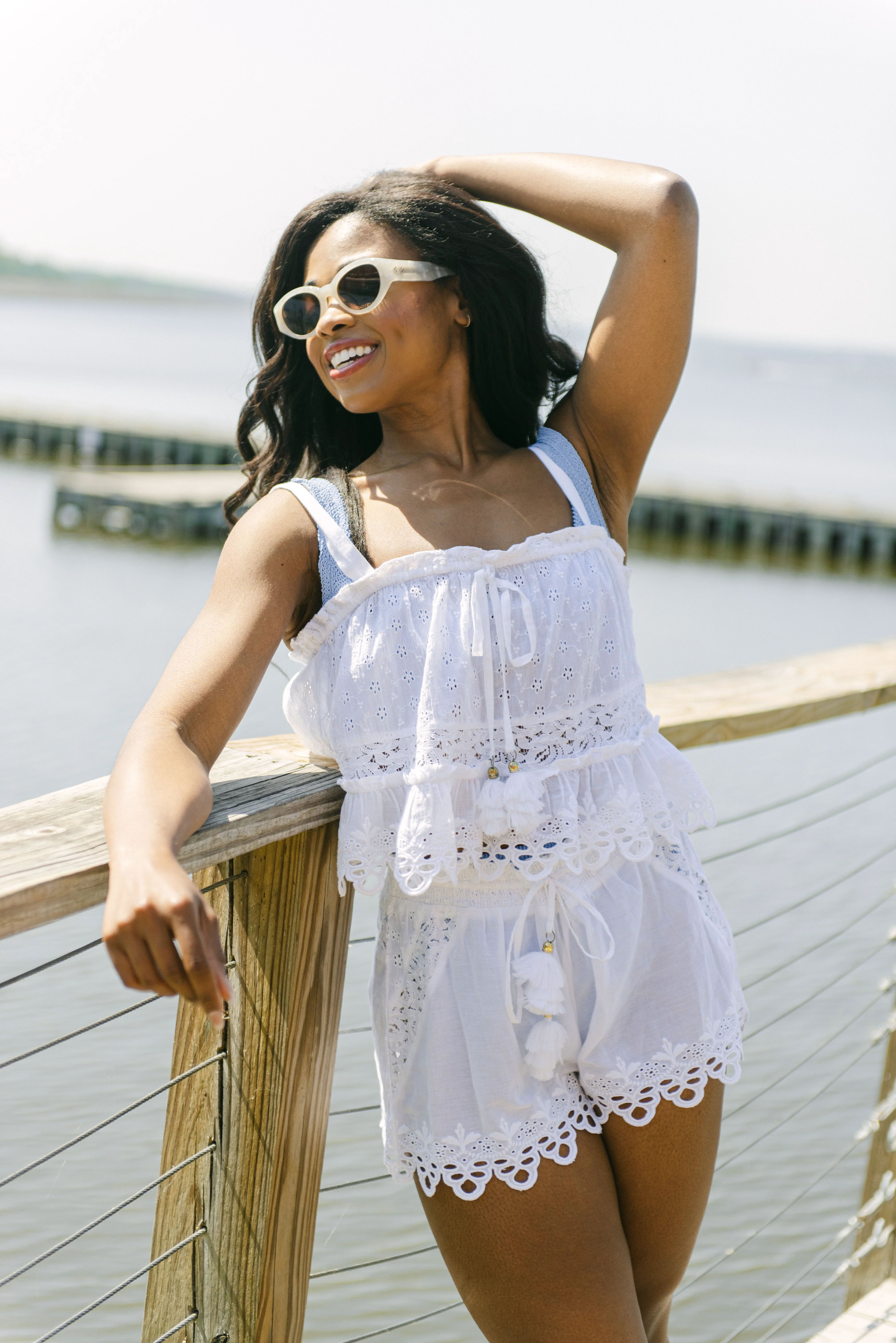 Sustainable Ramy Brook Diane Coverup Short in White Practical