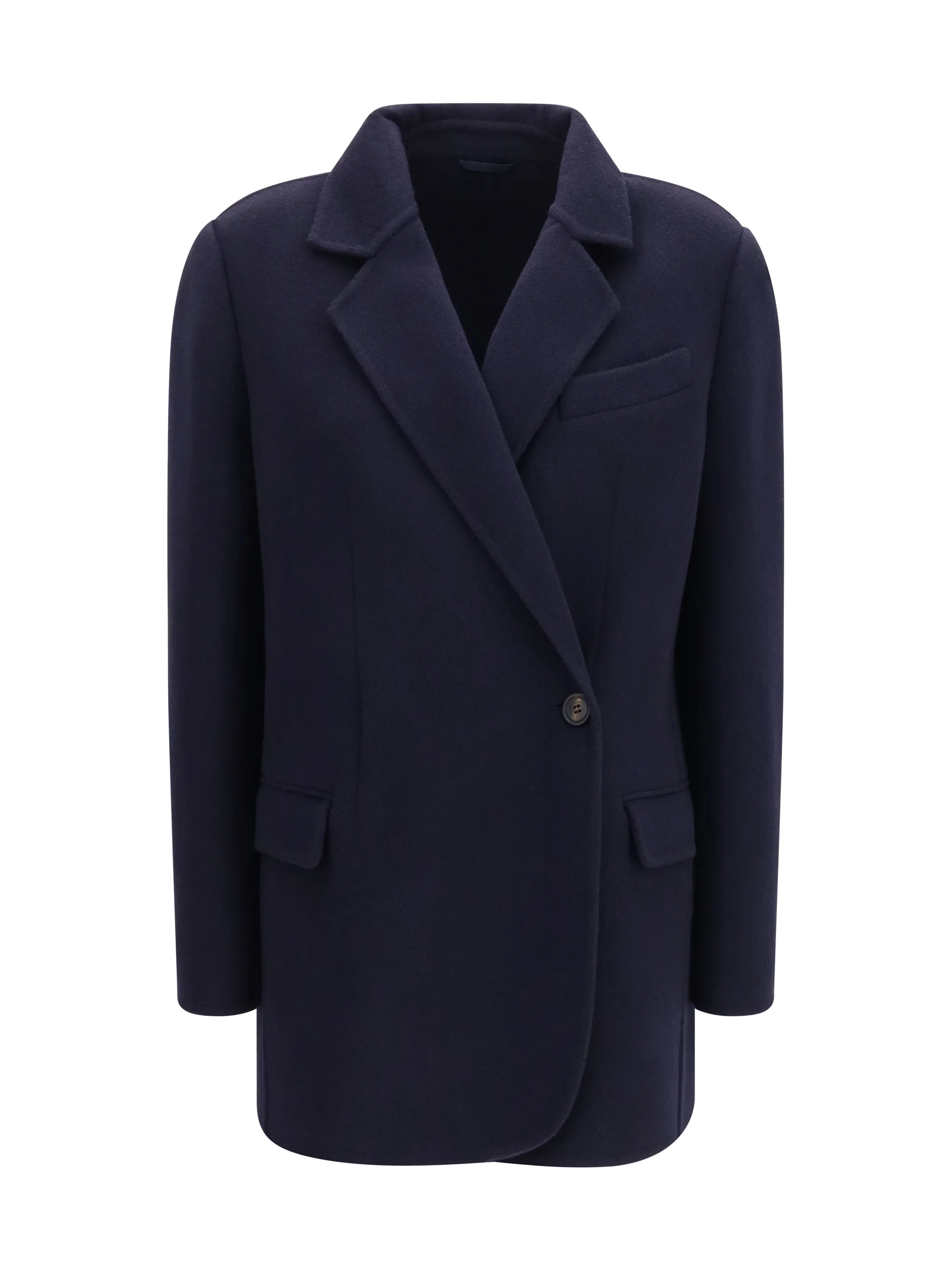 Prestigious Jacket Single-Breasted Wool and Cashmere Long-Lasting