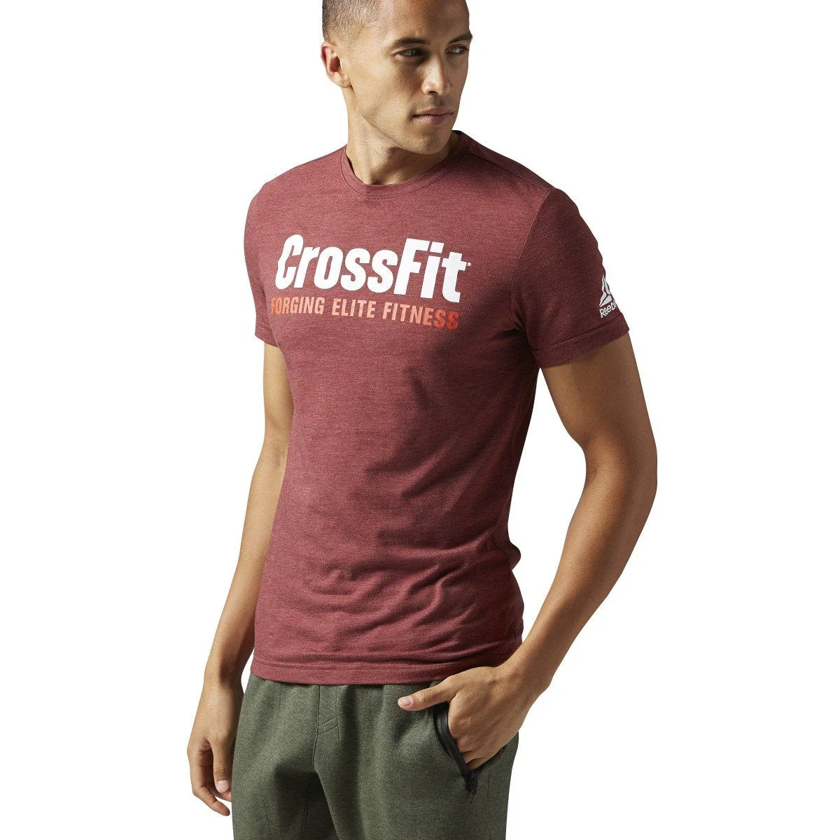 Practical Reebok Men's Crossfit Forging Elite Fitness Tee T-Shirts Efficient