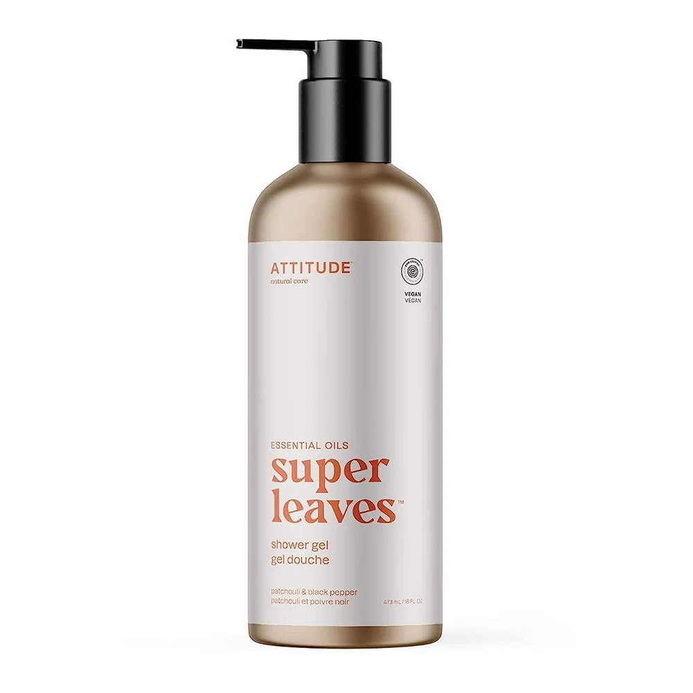 Trendy Attitude Super Leaves Shower Gel Patchouli and Black Pepper 16 Oz Stylish