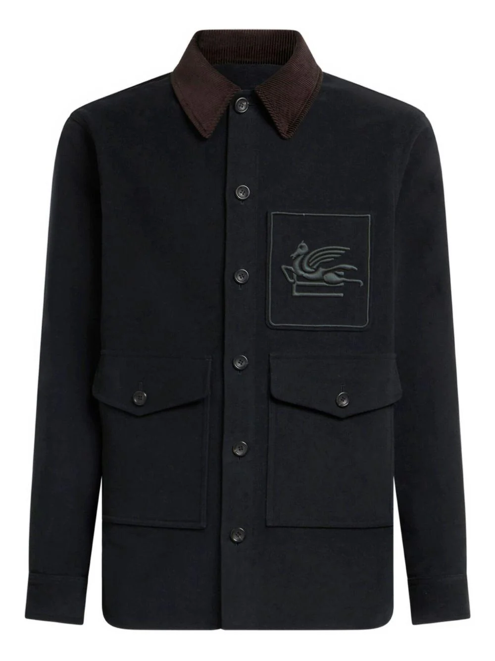 Top-Quality Green Corduroy-Collar Jacket Dependable