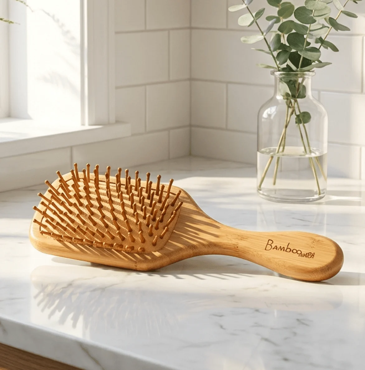 Crafted Bamboo Paddle Hair Brush Kids Professional
