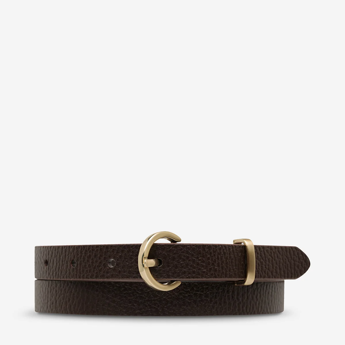 Contemporary Status Anxiety Happens All the Time Belt in Chocolate Gold Innovative