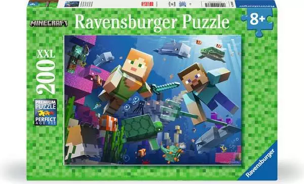Natural 200pc Minecraft Underwater Puzzle Exceptional