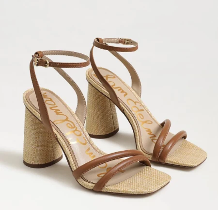 Organic Sam Edelman Kia Block Heel in Saddle Versatile