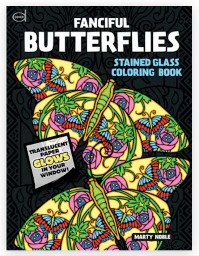 Reliable Fanciful Butterflies Stained Glass Coloring Book Traditional