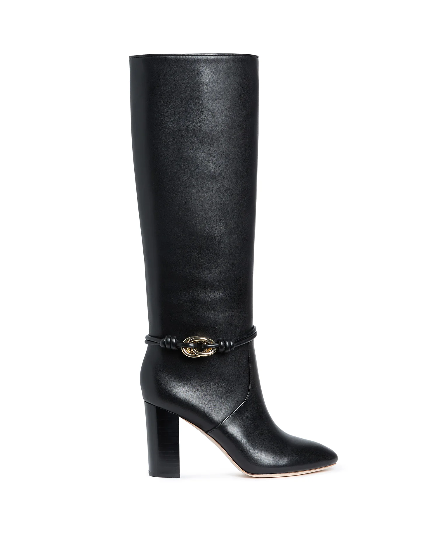 Reusable Loeffler Randall Goldy Tall Boot with Hardware in Black Gold Carefully Designed