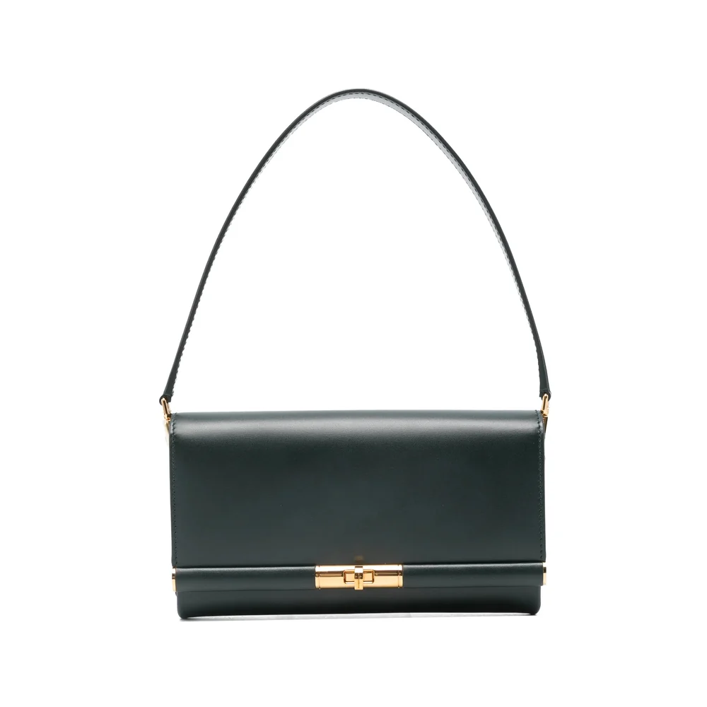 Luxury Tote Bag Calfskin Green Detailed