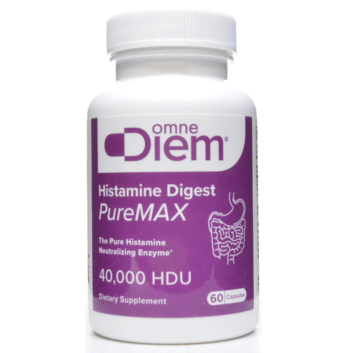 Clean OmneDiem Histamine Digest PureMAX 40000 HDU Dietary Supplement Capsules 60Ea Innovative