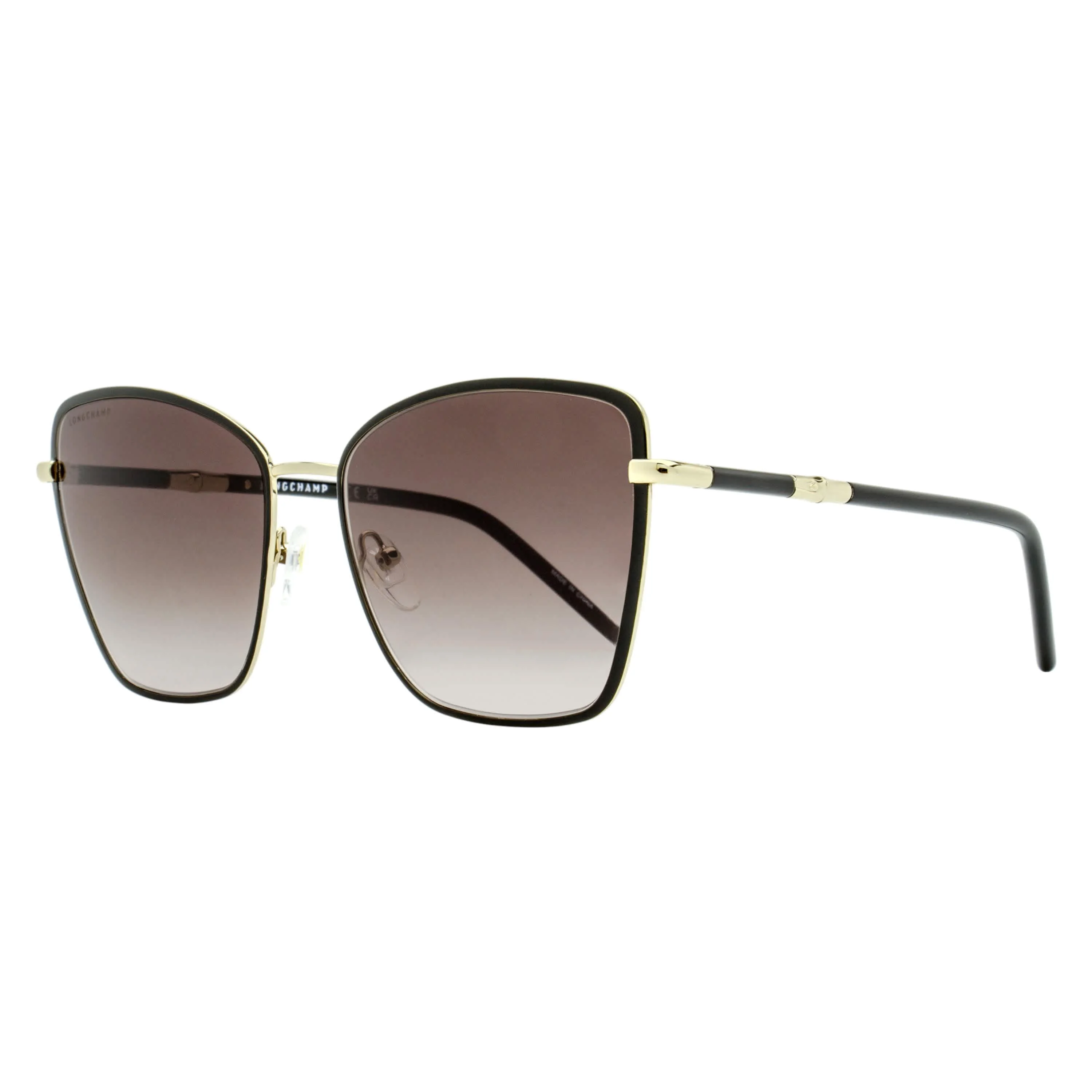 Quality Longchamp Butterfly Rimmed Sunglasses LO167S 009 Black Gold 58mm Genuine
