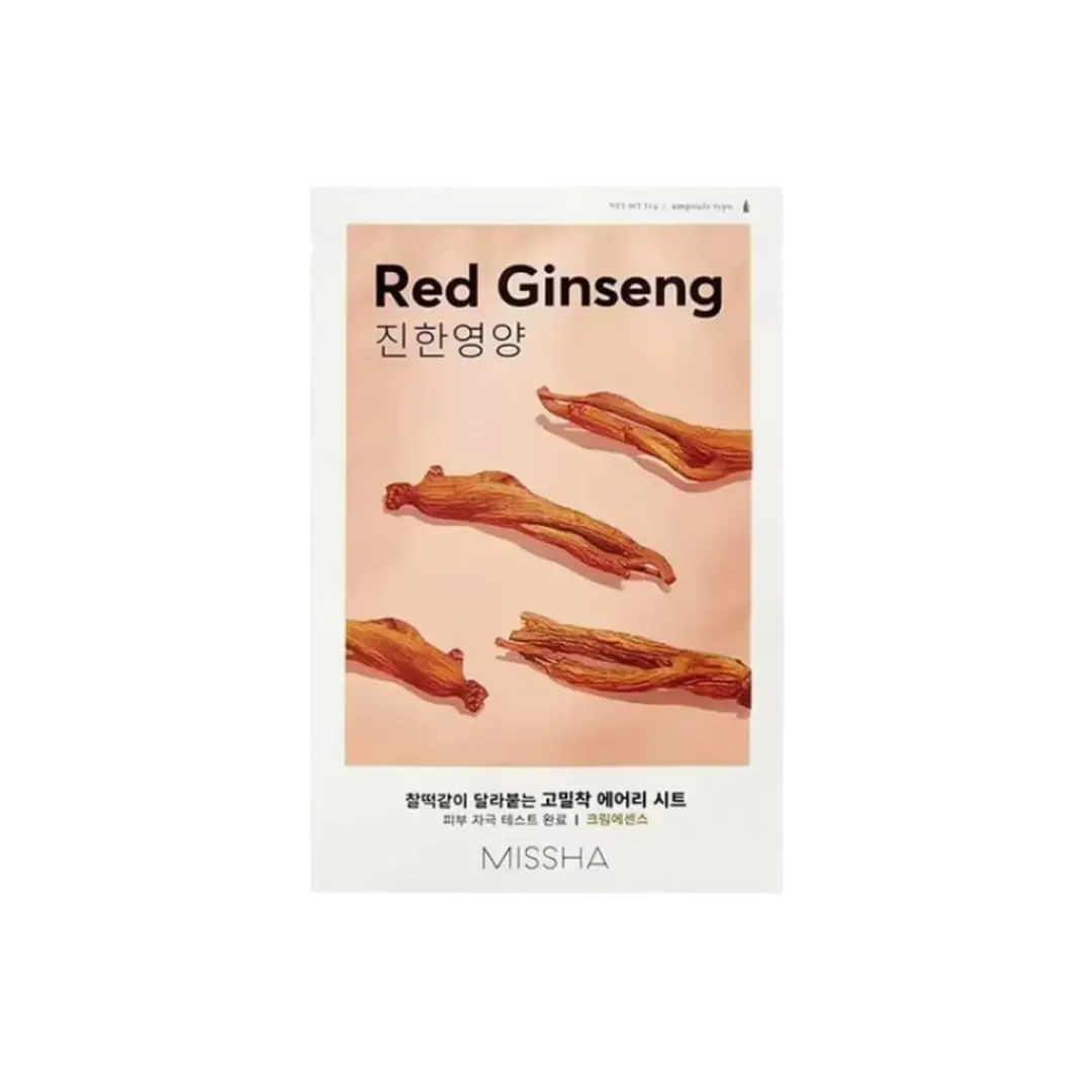 Contemporary MISSHA Airy Fit Sheet Mask Red Ginseng Environmentally Friendly