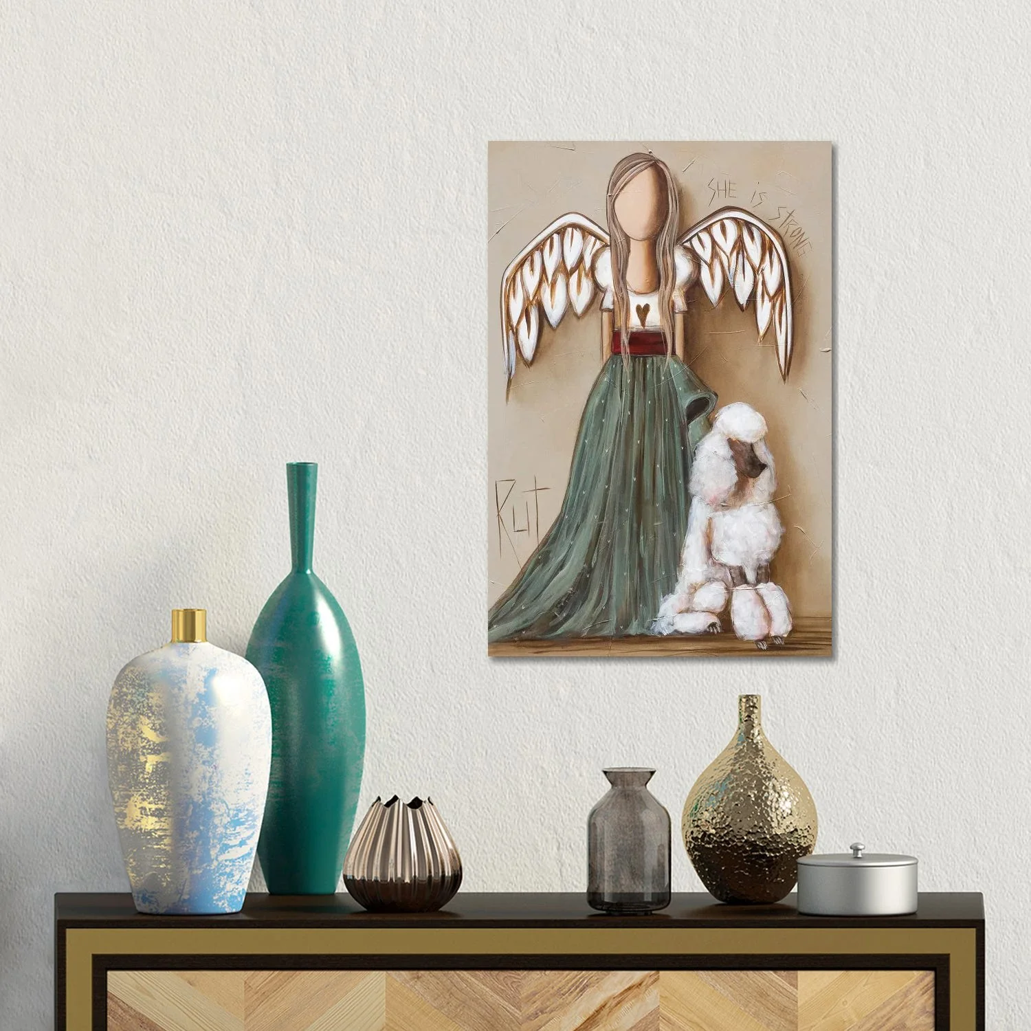User-Friendly She Is Strong by Ruth's Angels - Canvas Gallery Wrap Certified