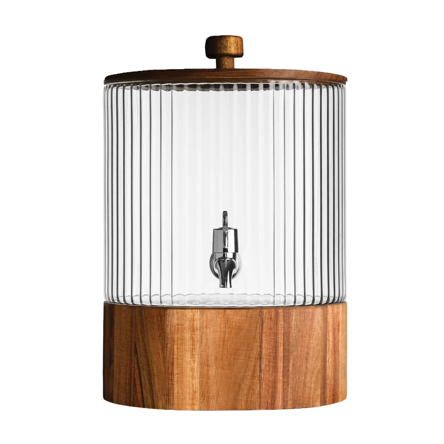 Superior Jay Companies Naples Beverage Dispenser With Wooden Lid Base 1.5 Gal Quality