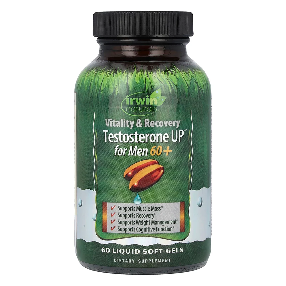 Modern Irwin Naturals Testosterone UP for Men 60 Plus Liquid Softgels Support Male Vitality and Wellness 60Ea Smart