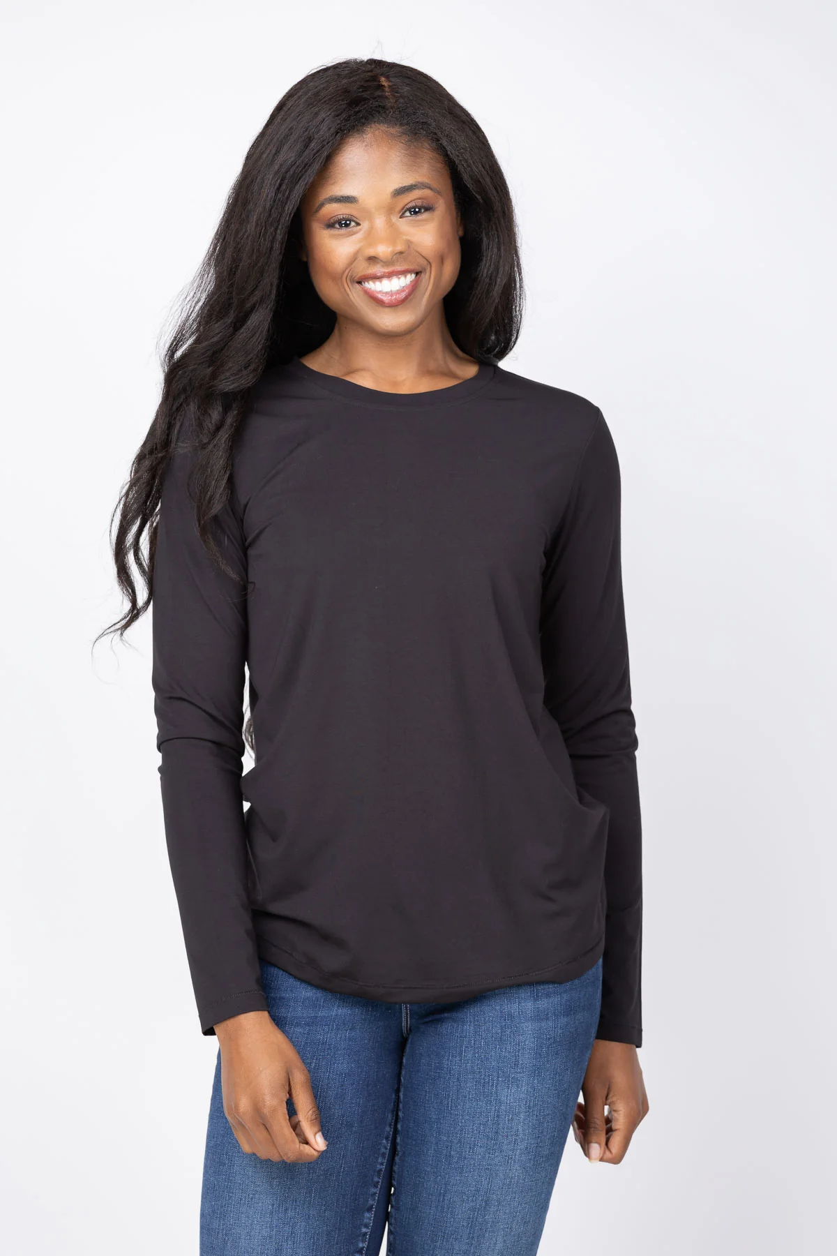 Verified Velvet by Graham Spencer Barbara Top in Black Luxury