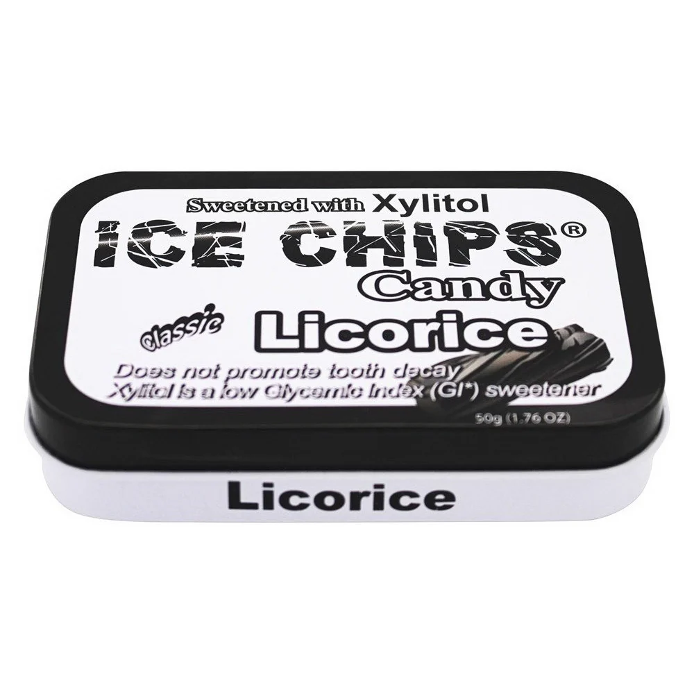 High-End ICE CHIPS Candy Licorice Single Pack Candy 1.76 Ounce Fine