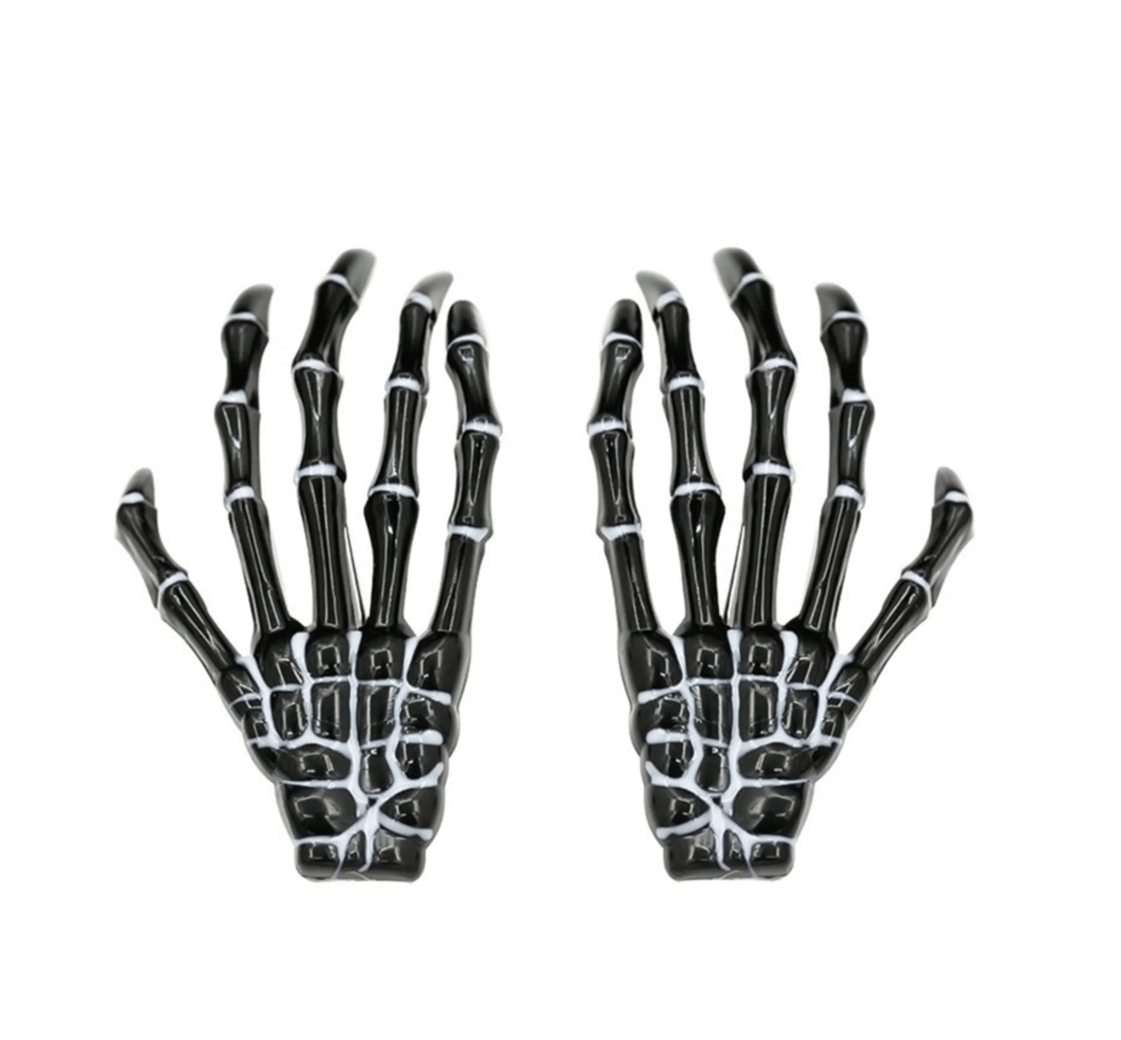High-Grade Black White Skeleton Hands Hair Clips Trendy
